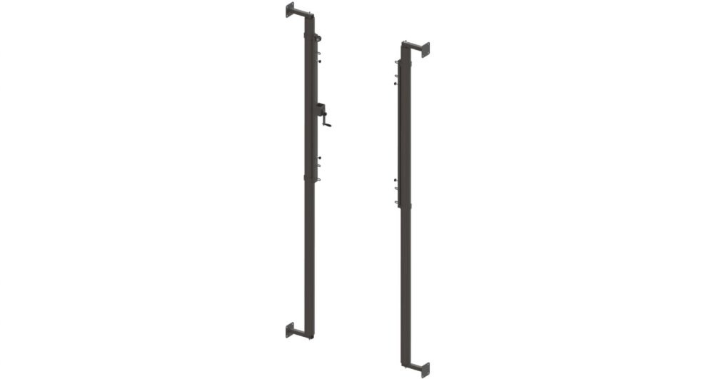 Стойки волейбольные с регулировкой высоты и механизмом натяжения СТ-349