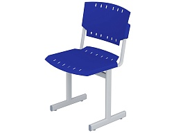 Стул школьный ученический 6 г/р нерегулируемый СТУоп1.6-С.СН (пластик синий, м/к серый, плоскоовальная труба)