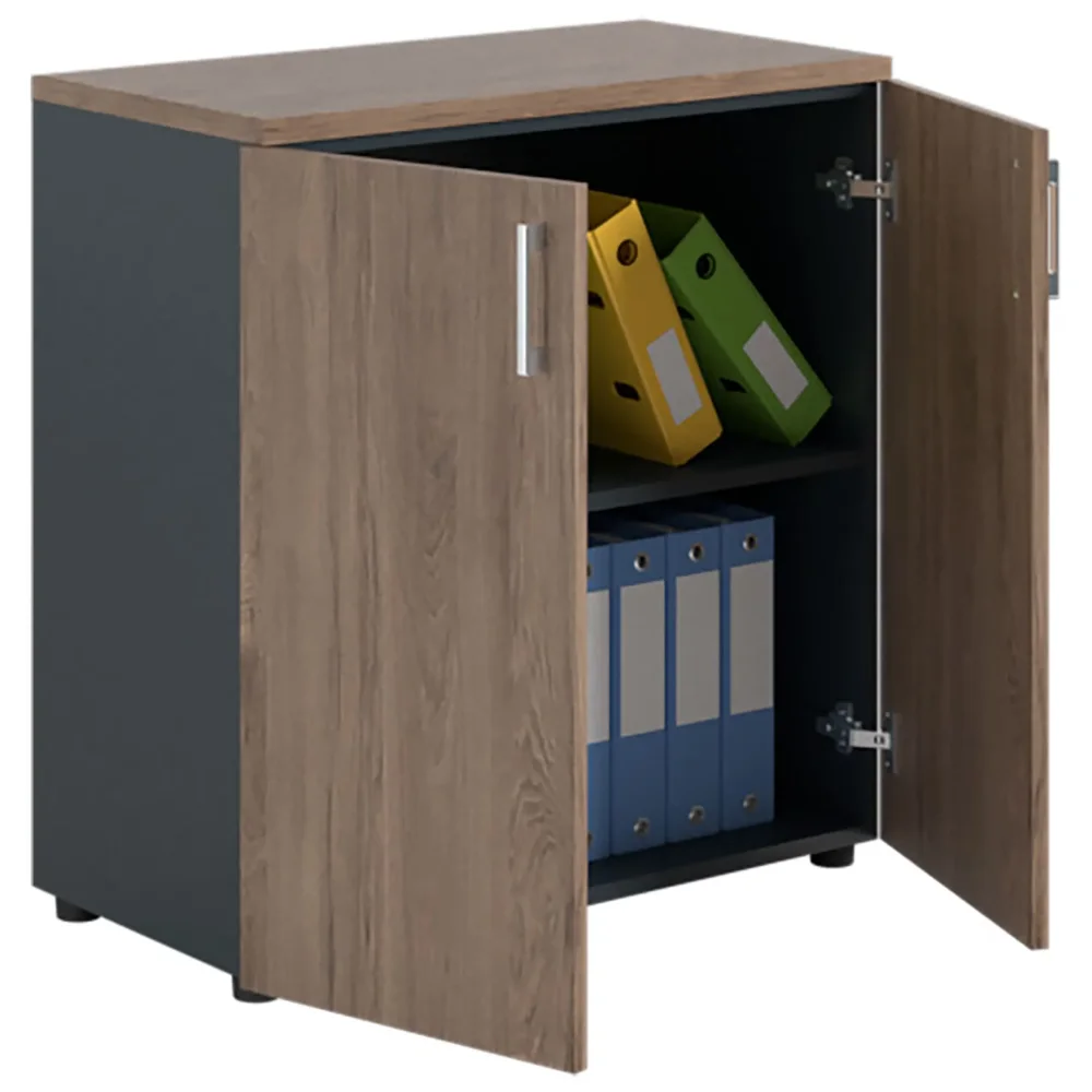 Шкаф NW 0880 закрытый темный орех/антрацит