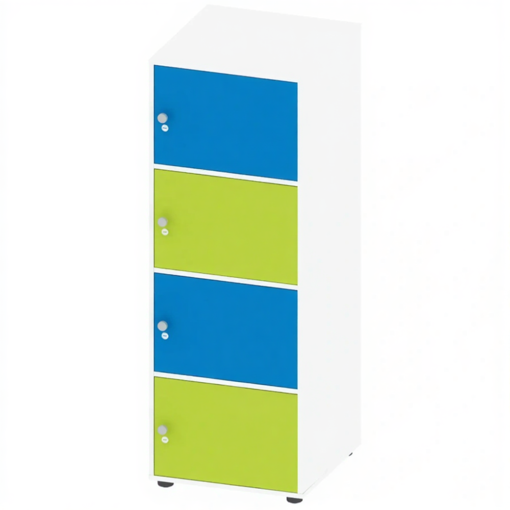 Шкаф 4 секции на замке ГР-ШП-12, Белый