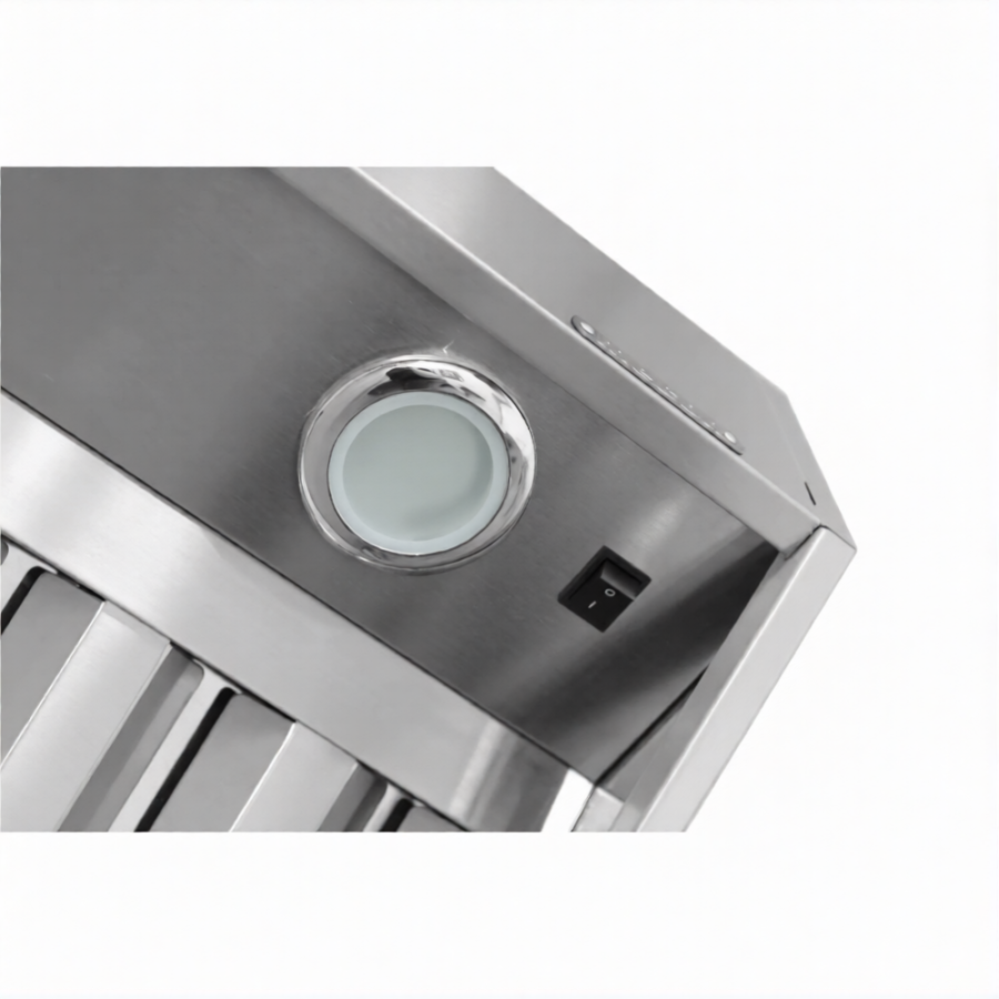 Зонт вытяжной полуоткрытый ЗВПн 400х600х1000 «Norma Inox» пристенный (к-т светильников)