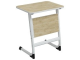Стол 1-местный школьный 5-7 г/р "Логика" регулируемый (дуб "Бардолино", м/к белый)