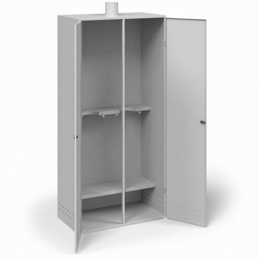 Шкаф для 2-х газовых баллонов ШГБК-027 усиленный с полкой