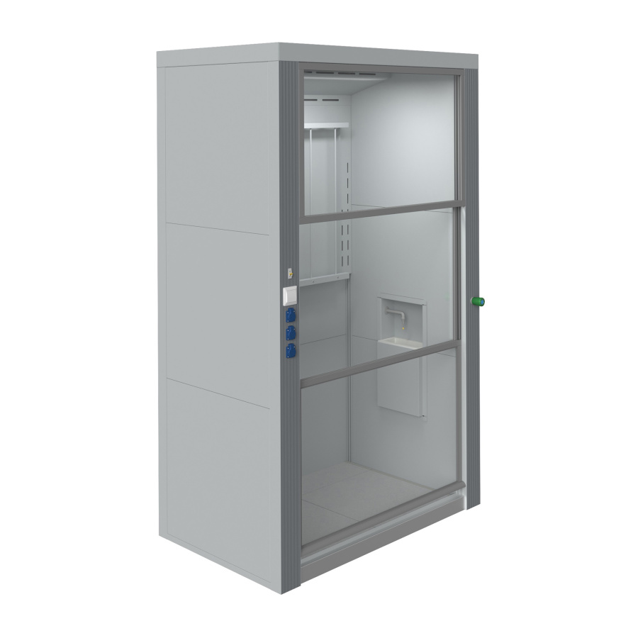 Шкаф вытяжной напольный 1500 ШВН с комплектом для подключения воды