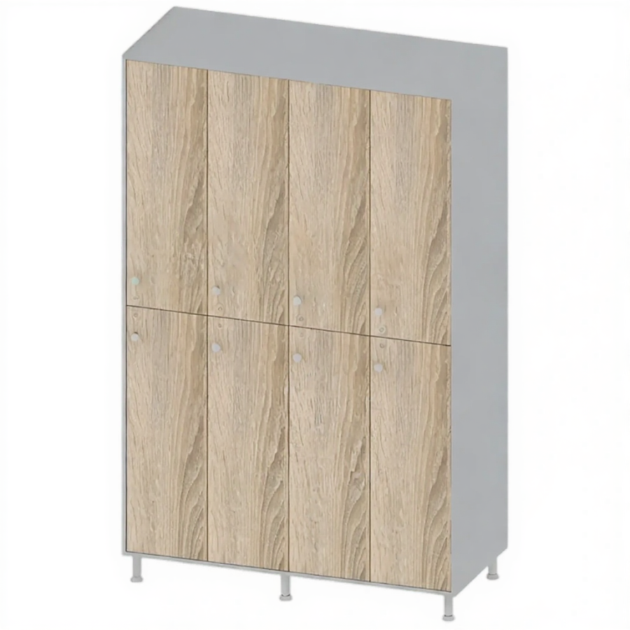 Шкаф школьный четырехсекционный СТЕ-ШП-50-4, серый