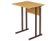 Стол школьный 1-местный 3 г/р нерегулируемый (бук "Бавария", м/к коричневый, квадратная труба)