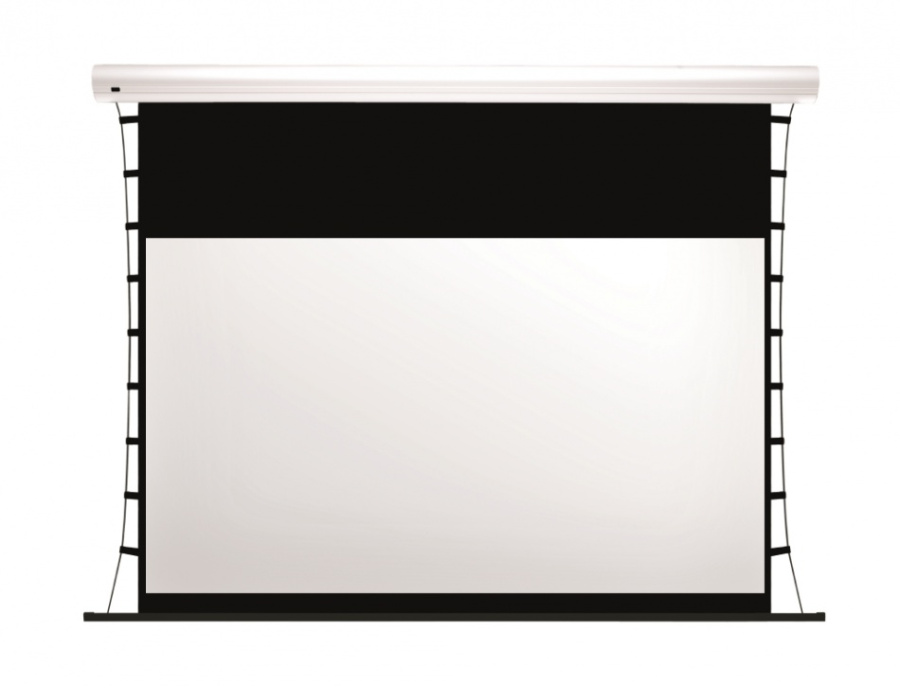 Экран с электроприводом Kauber Blue Label Tensioned BT Cinema 113" 16:9 141x250 дроп 50 см. Clear Vision