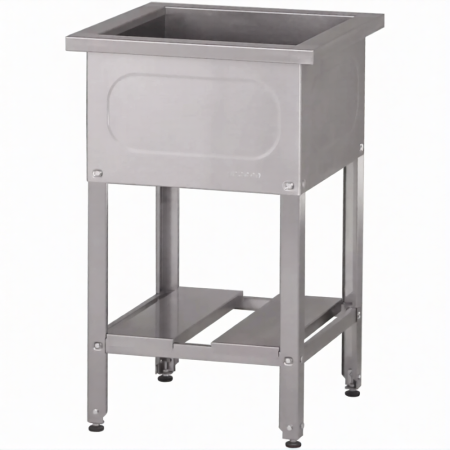 Ванна моечная ВМСн 1350  1 м/о 1250х600х350 (полка с отв., борт; ножка угл.)