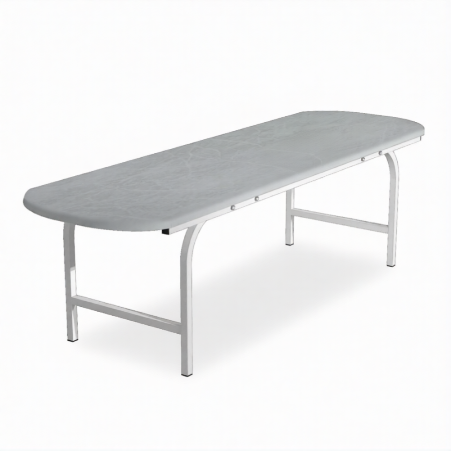 Кушетка смотровая КС-1 (550х1950х600) (кожзам Эконом серый, каркас белый)