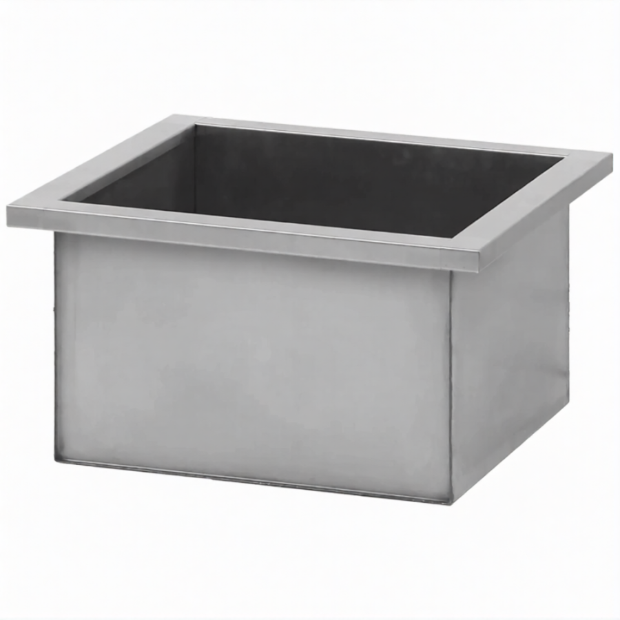 Ванна моечная ВМСн 1350  1 м/о 1250х600х350 (полка с отв., борт; ножка угл.)