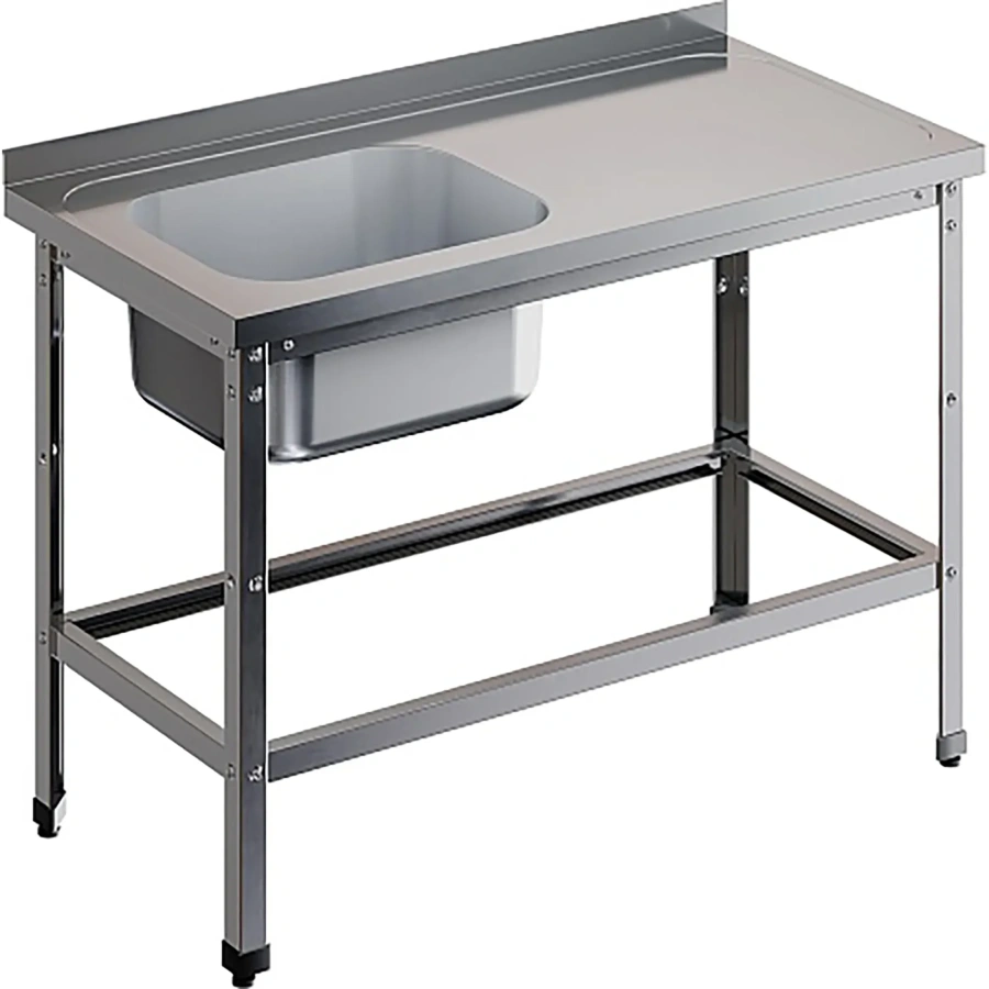 Ванна моечная цельнотянутая с рабочей поверхностью с бортом ВМЦР/1-10/7-БЛО-ЭН